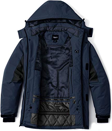 Lサイズ テスラ スキージャケット ブルー メンズ スノーボード 防風 防水 51U4aUszf1L._AC_SL1124_.jpg